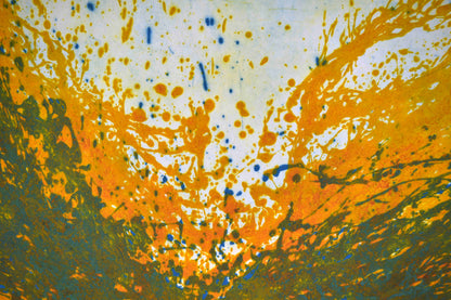 Elementals Series 'Orange and Blue' Original Carborundum Print on Paper
