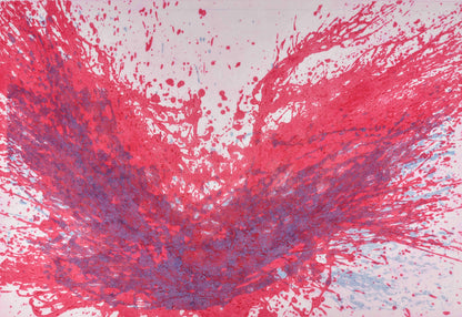 Elementals Series 'Pink and Blue' Original Carborundum Print on Paper