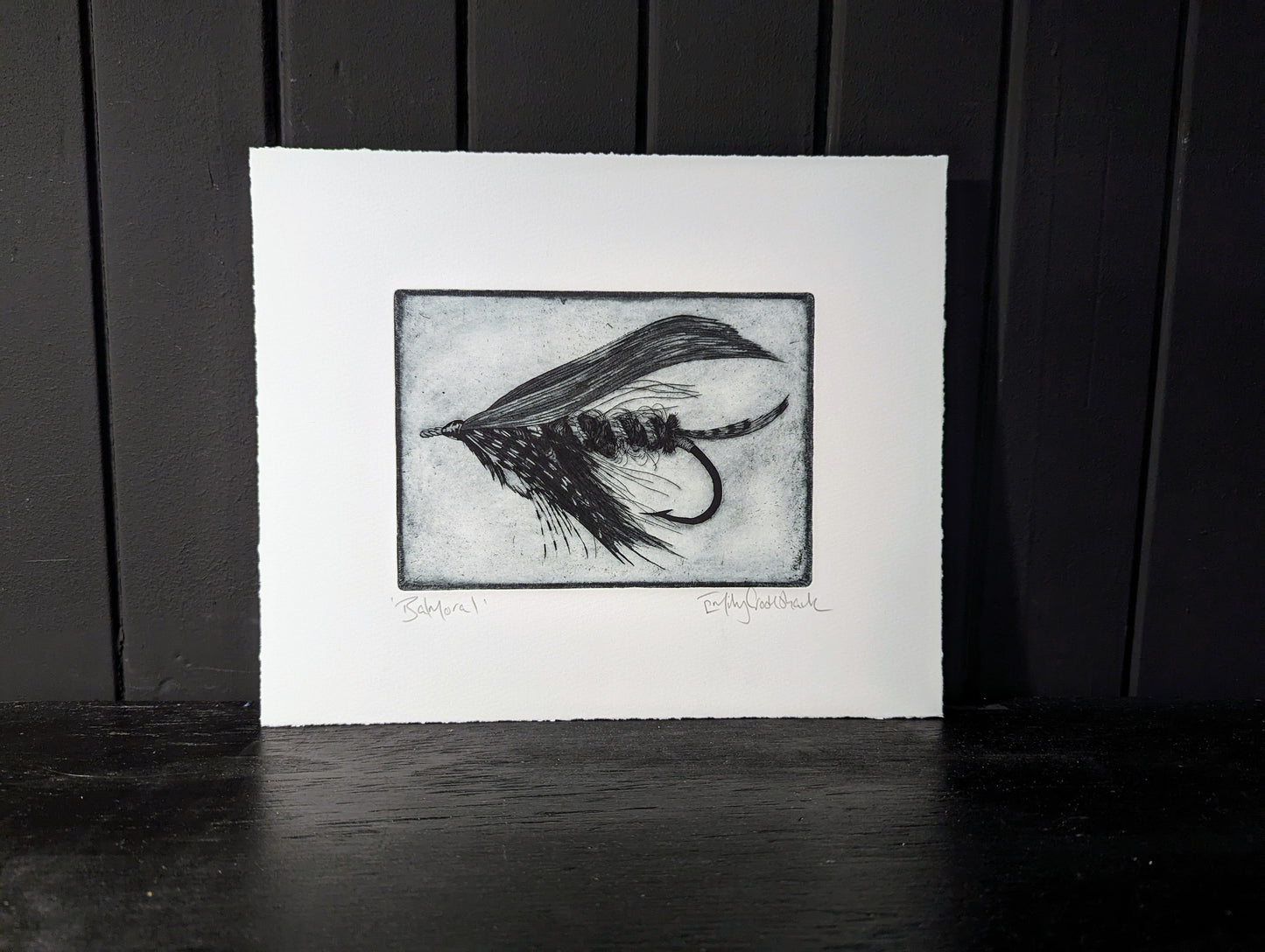 'Balmoral' Salmon Fly Etching