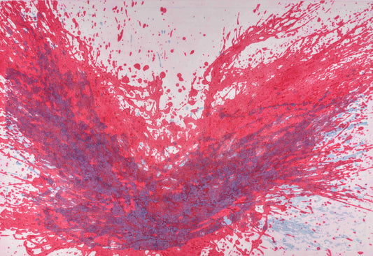 'Flight Series - Pink and Blue' Original Carborundum Print on Paper