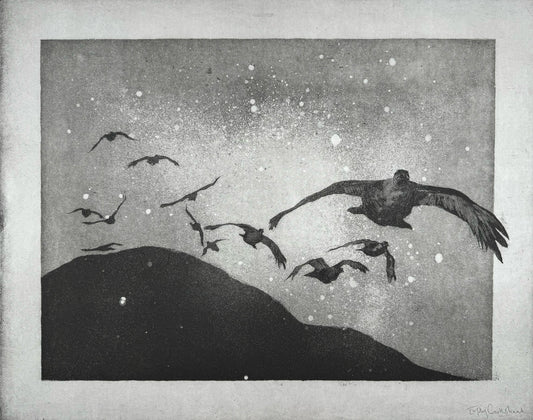 'Flying Grouse' Original Etching
